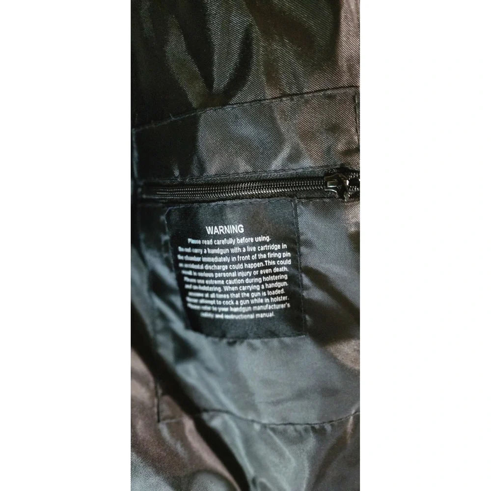 Gargoyle Bells Gun Pocket‎ Vest Leather Biker Concealed Carry Men's NWT 58